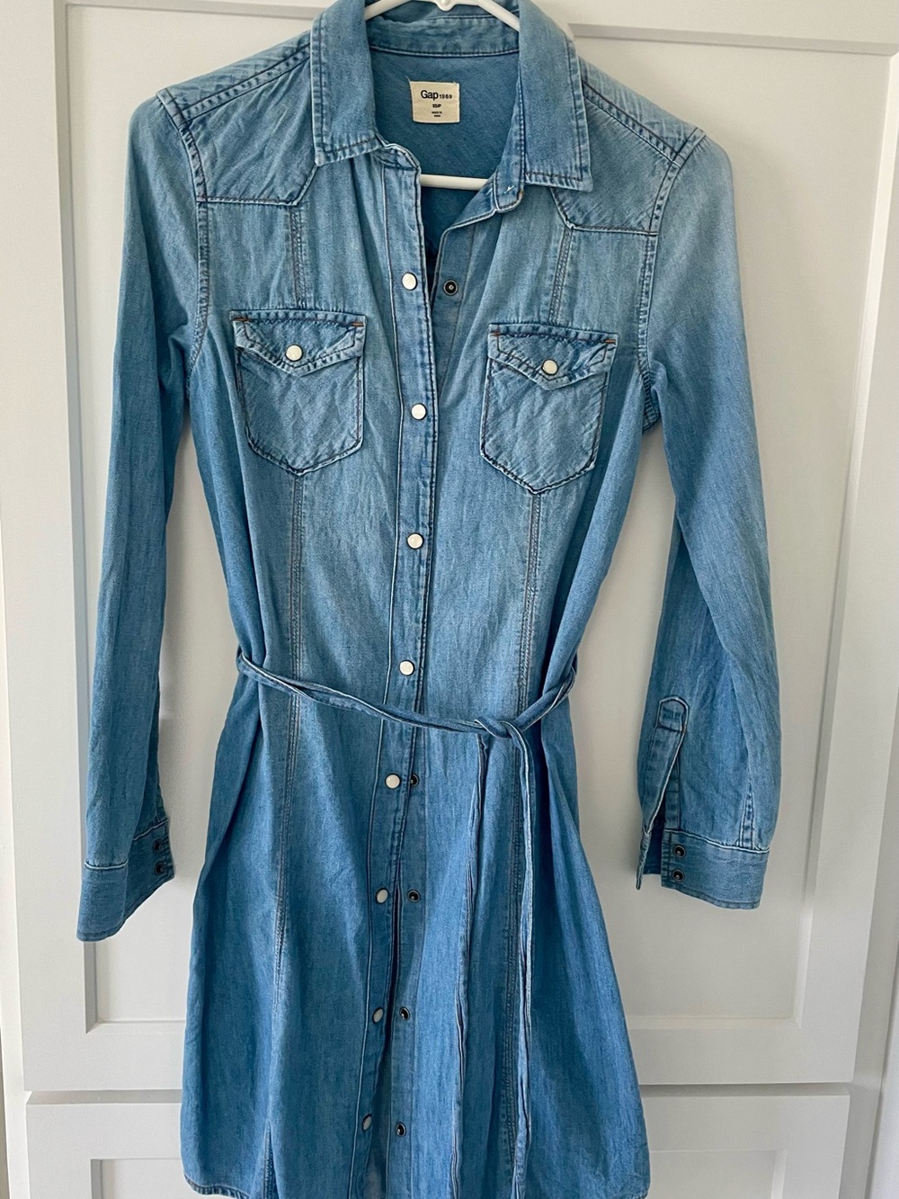 GAP Light Blue Denim Shirt Dress
